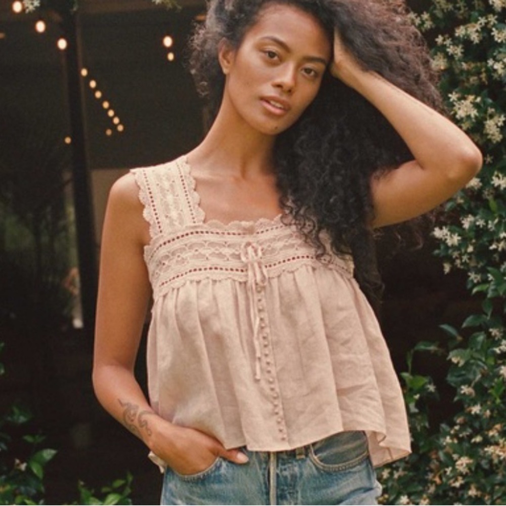 Doen Vera Top in Sundried Rose, L
